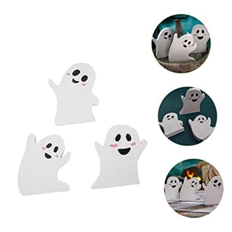 Ghost Wooden Board Ornaments Desktop Decor Dining Room-decor for Tabletop Ghost Sign Haunted House T