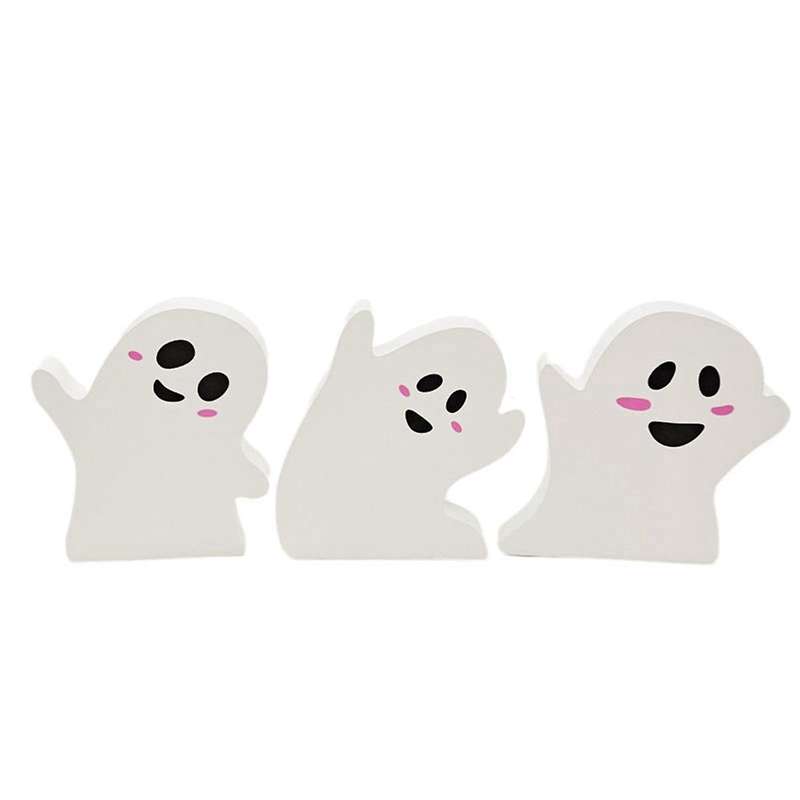 Ghost Wooden Board Ornaments Desktop Decor Dining Room-decor for Tabletop Ghost Sign Haunted House T