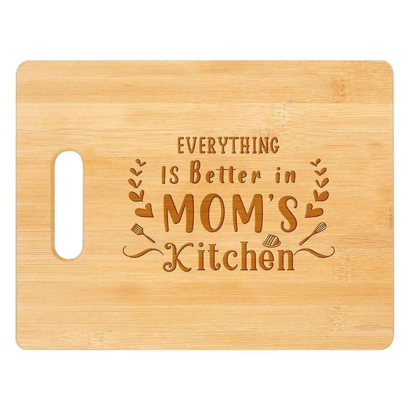 Gifts for Mom, Best Mom Birthday Gifts - Personalized Engraved Bamboo Cutting Board - Unique Mothers