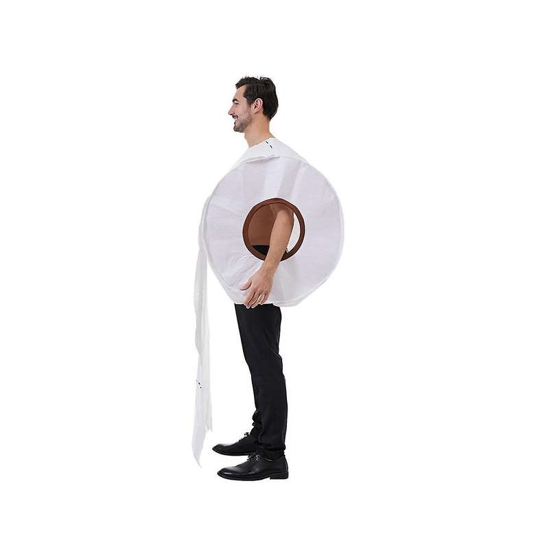 Giant Toilet Paper Roll Adult Costume Hilarious Costume for Men & Women Big Roll Of Toilet Tissue C
