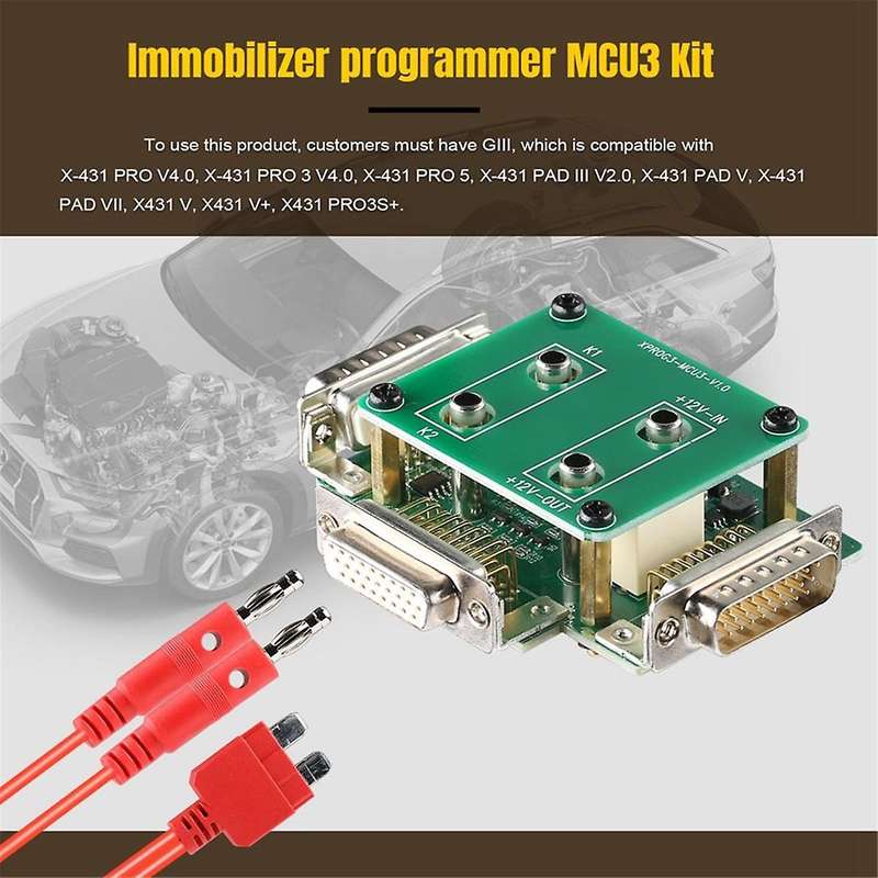Giii X431 Mcu3 Adapter for X-prog3 Key Programming for / All Keys Lost Kit Anti-theft Adapter Ecu Tc
