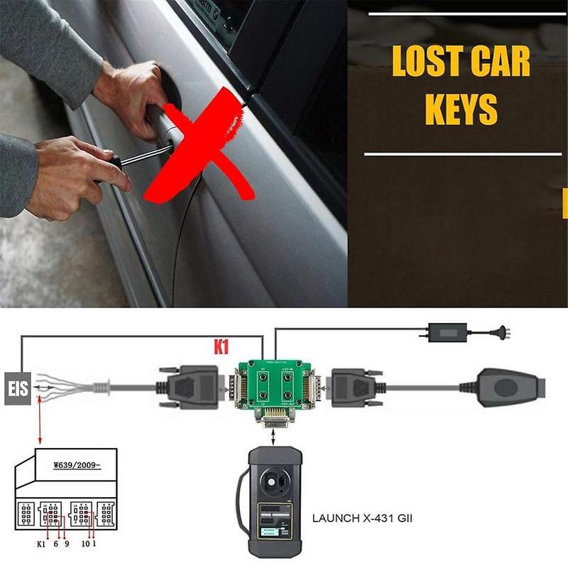 Giii X431 Mcu3 Adapter for X-prog3 Key Programming for / All Keys Lost Kit Anti-theft Adapter Ecu Tc
