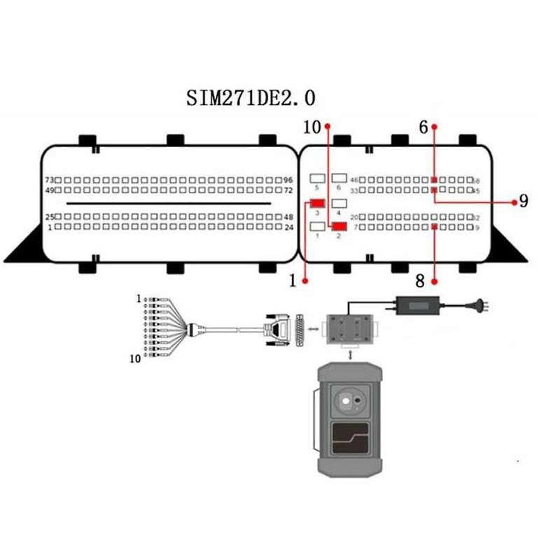 Giii X431 Mcu3 Adapter for X-prog3 Key Programming for / All Keys Lost Kit Anti-theft Adapter Ecu Tc