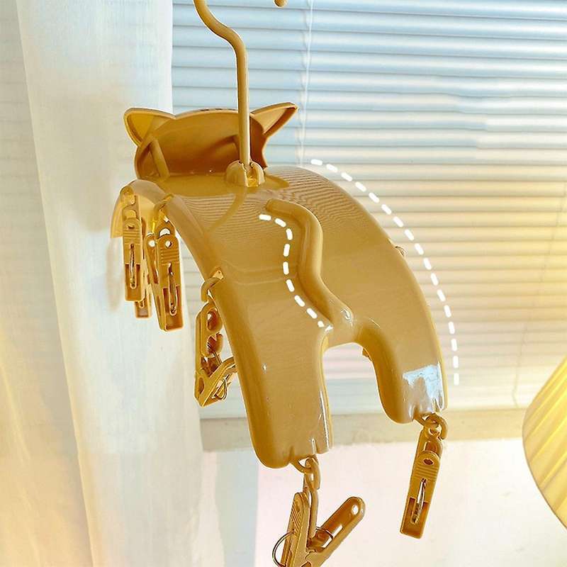 Girls Exclusive Super Cute Cat Drying Rack Multifunctional Drying Rack 10 Clips Drying Socks to Dry