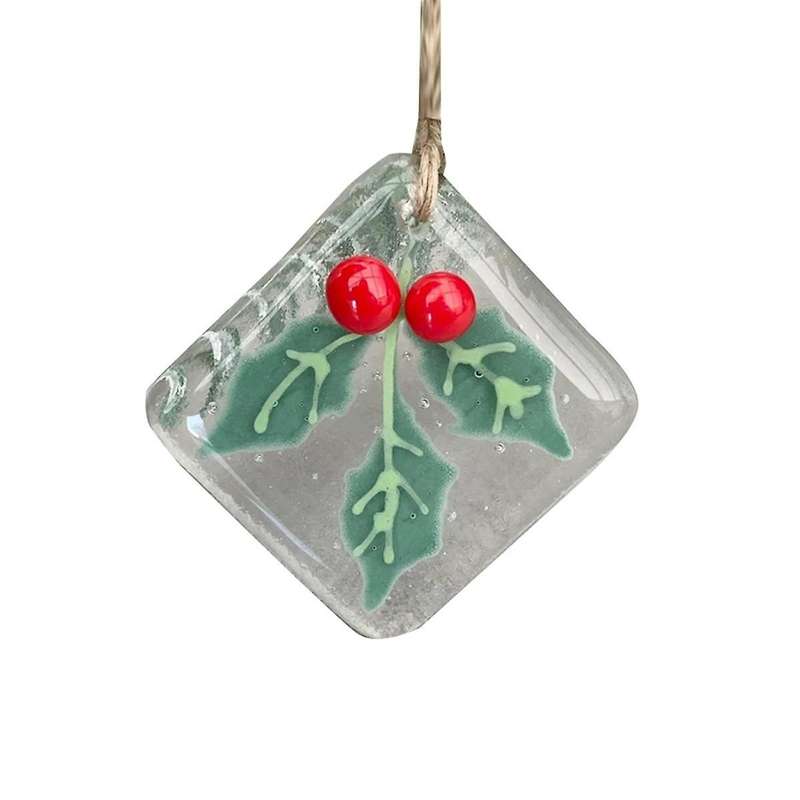 Glass Christmas Tree Decoration Pendant Metal Sol Transparent Bird Shape Pendant Christmas Home Deco