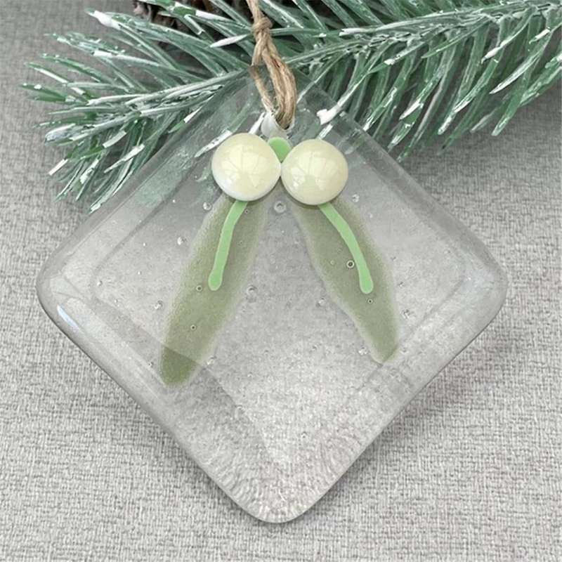 Glass Christmas Tree Decoration Pendant Metal Sol Transparent Bird Shape Pendant Christmas Home Deco