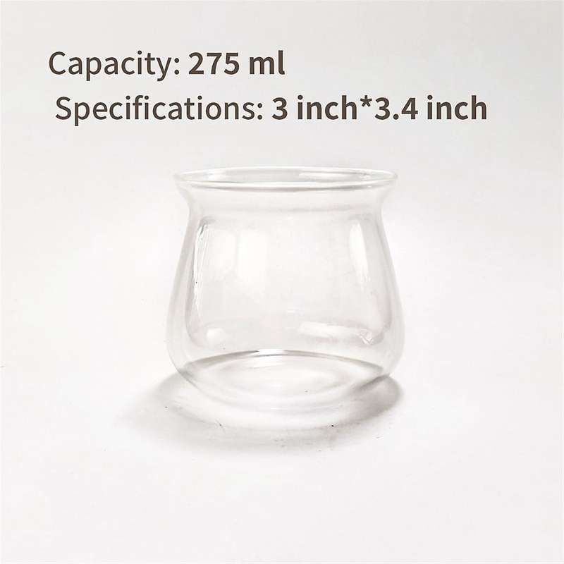 Glass Coffee Mugs High Temperature Borosilicate Glass Mug Coffee Cup 275ml Hand Brewed Coffee Mug
