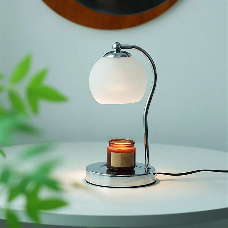 Glass Candle Warmer Lamp with Timer,Modern Wax Melt Warmer for Scented Wax,Candle Lamp Warmer for J