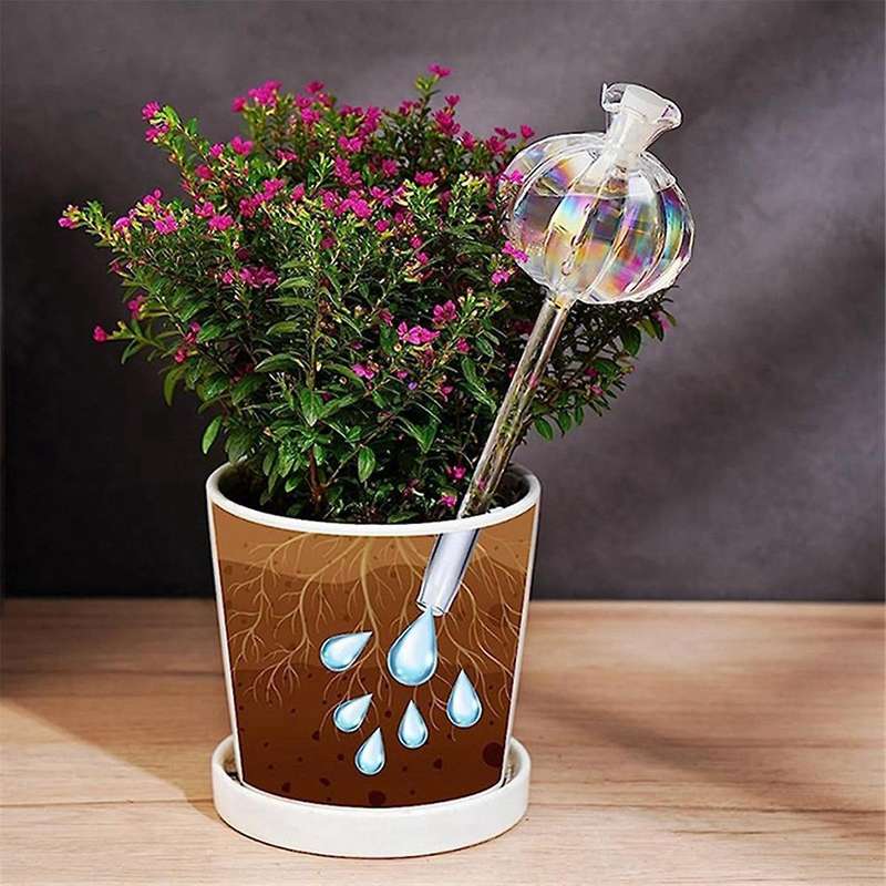 Glass Automatic Plant Watering Bulbs Shape Flower Plant Water Dripper Houseplant Device Drip Irrigat