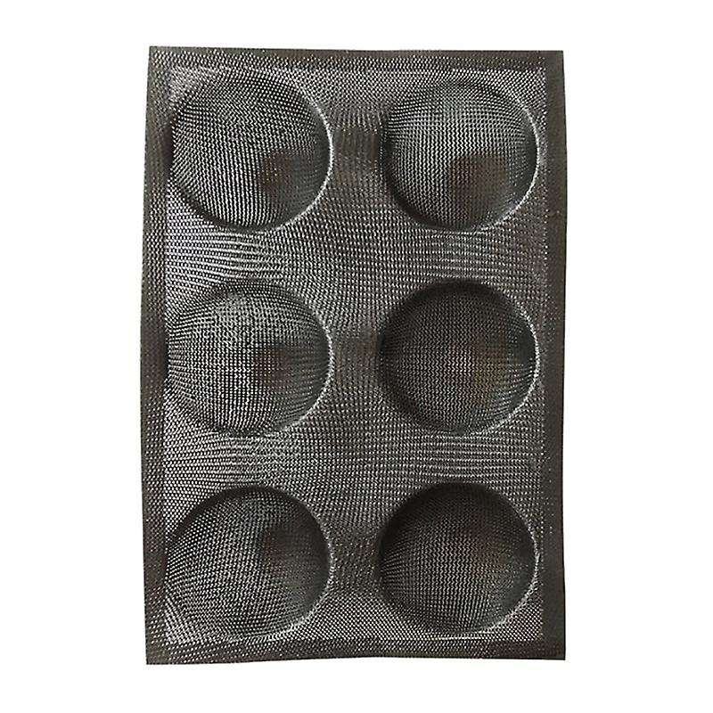 Glass Fiber Silicone 6 Round Bread Mold Various Hamburger Cookie Puff Porous Mould Cake Tart Non St
