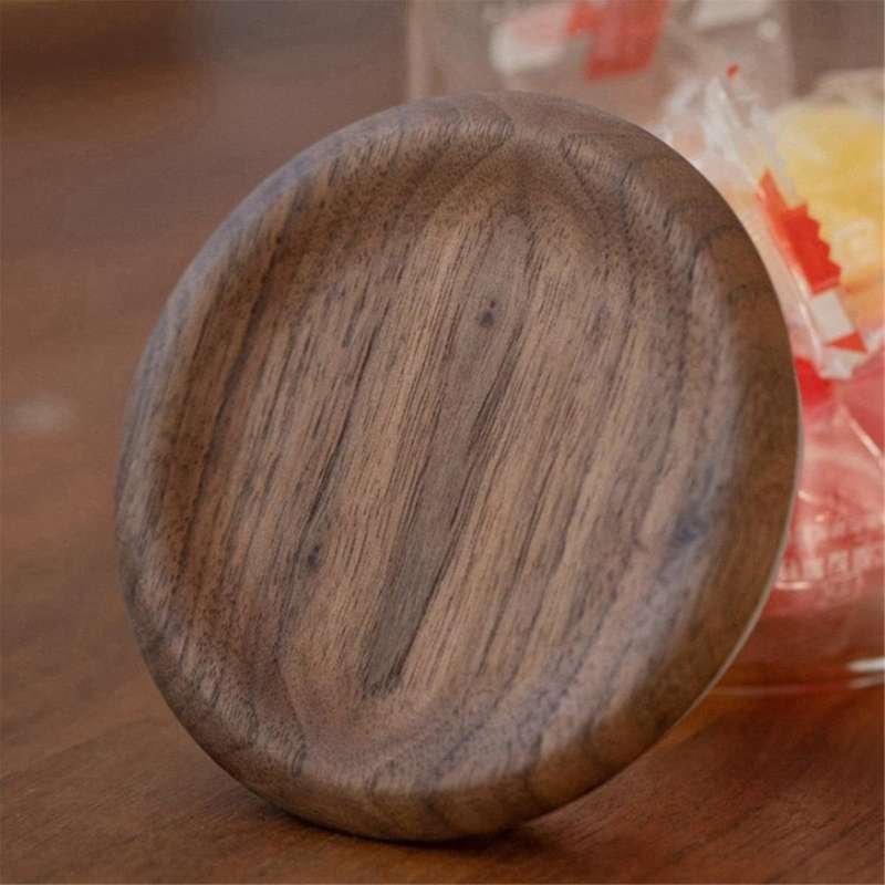 Glass Food Grade Sealed Jar with Wooden Lid for Commercial Kitchen Storage, Japanese Style Sealed St