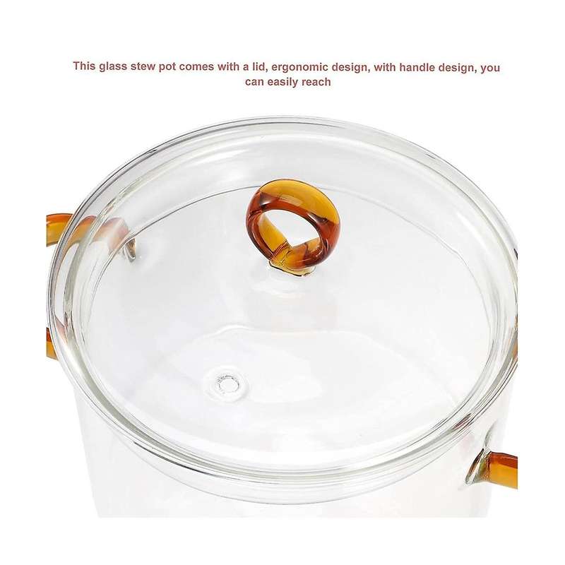 Glass Instant Noodle Pot Oven Pans Sauce Pan Stainless Steel Sauce Pan with Lid Soup Pot