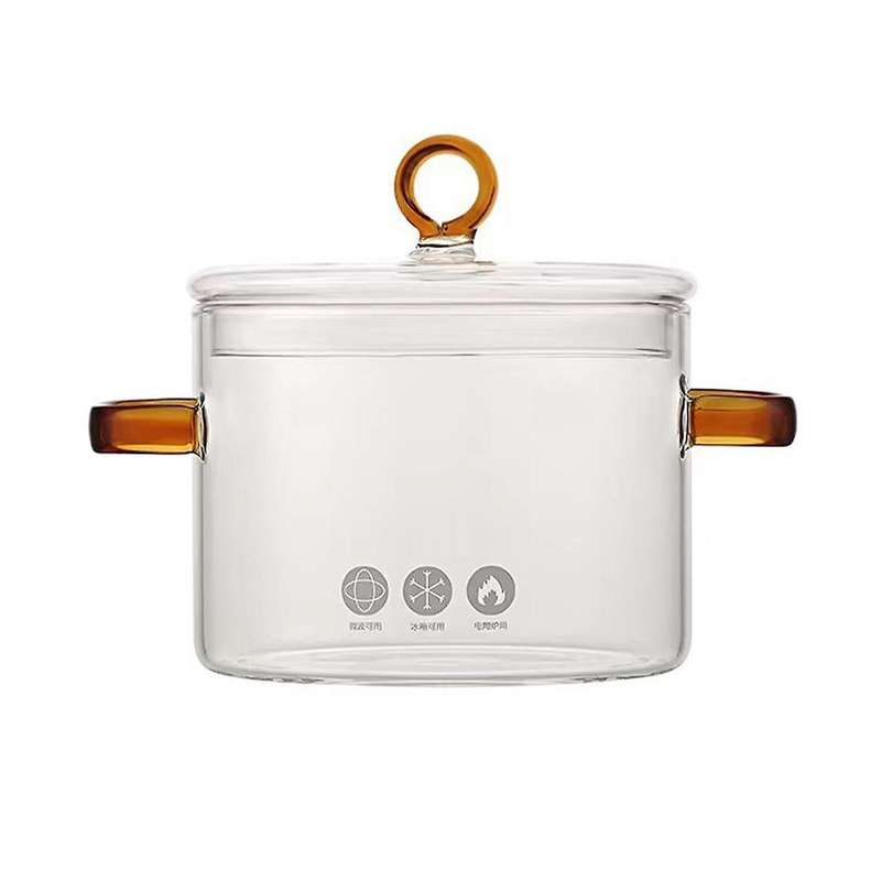 Glass Instant Noodle Pot Oven Pans Sauce Pan Stainless Steel Sauce Pan with Lid Soup Pot