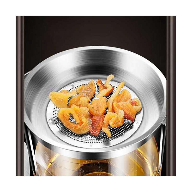 Glass Oil Filter Pot with Scale Kitchen Oil Separator Home Bacon Grease Container with Fine Mesh St