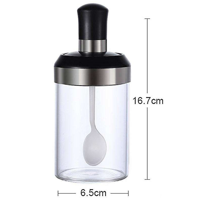 Glass Seasoning Box Household Seasoning Bottle Jar Salt Sugar Seasoning Kitchen Salt Jar Seasoning