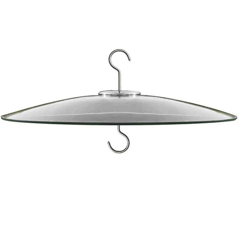 Glass Squirrel Baffle for Bird Feeders Pole - Shepherd Hooks/post Hanging - Clear 13inch