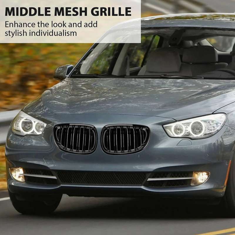 Gloss Black Car Front Kidney Grille for 5 Series E60 E61 520i 535i 550i 2003-2010 Sedan
