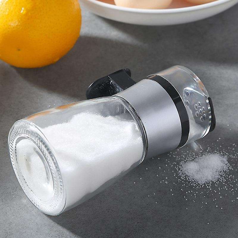 Glass Sealed Moisture-Proof Salt Sugar Bottle Spice Pepper Shaker 5G Push Type Spice Jar Kitchen Ga