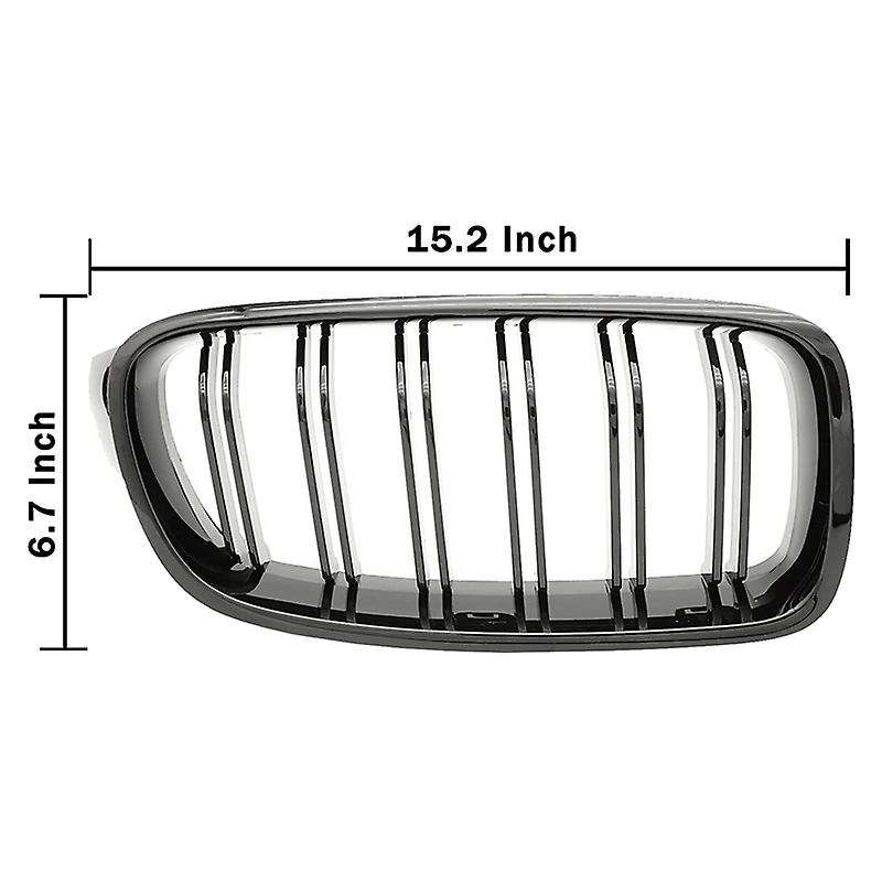 Gloss Black Car Front Kidney Grille Grill Compatible-BMW 3 Series F30 F31