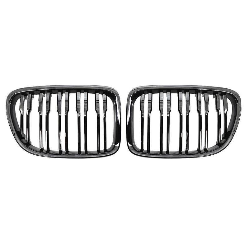 Gloss Black Front Hood Kidney Grille Sport Grill Replacement Dual Slat for E84 X1 4-Door 2009-2015