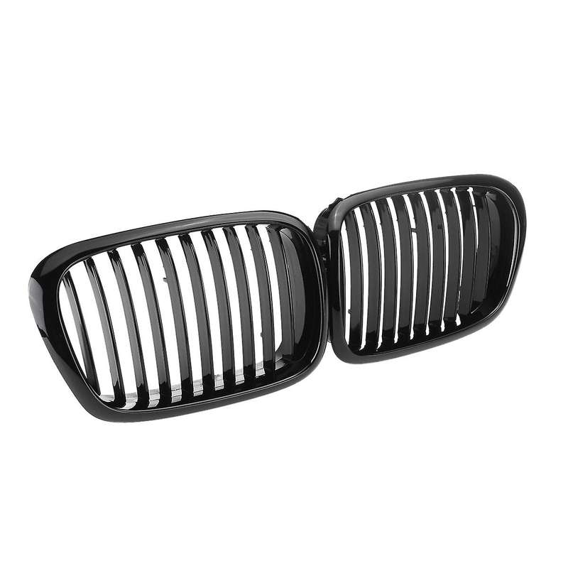 Gloss Black Front Hood Kidney Grill for - E39 5-Series 525I 528I 530I 540I M5 1997-2003 Front Bumper