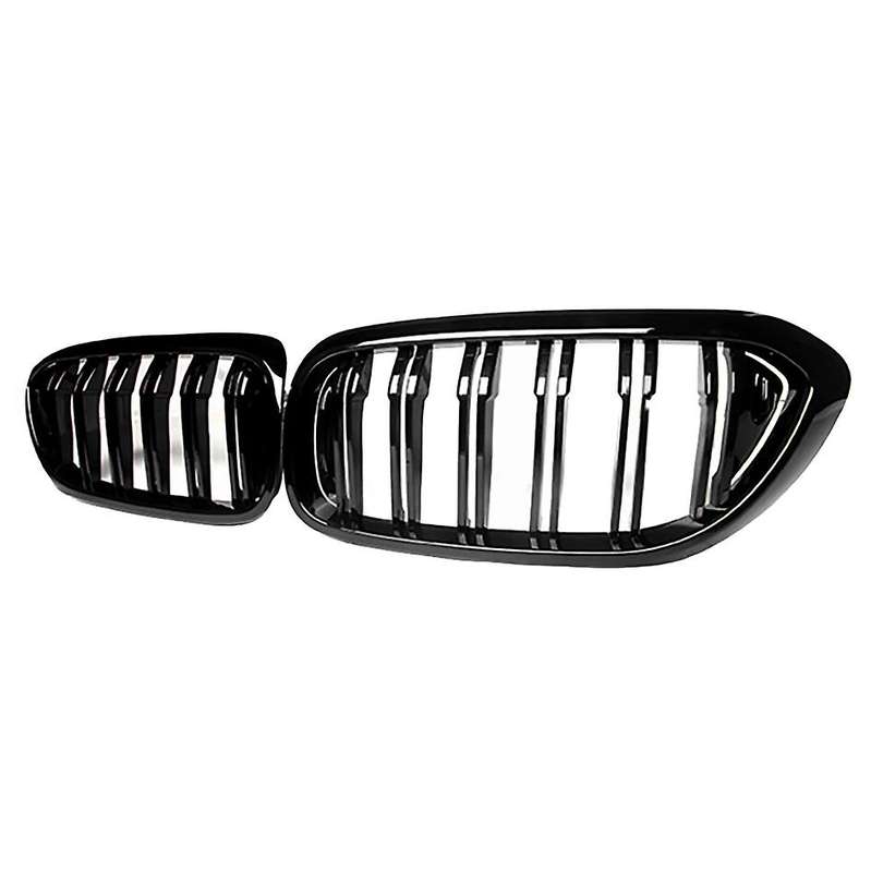 Gloss Black Front Kidney Sport Grilles Hood Grill for - 5 Series G30 G38 520 530 17-19( Parallel Bar