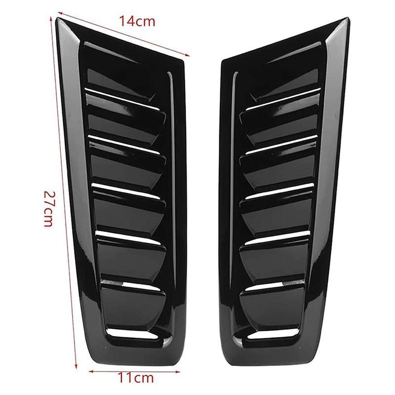 Gloss Black Hood Air Vent Grille for Focus Mk2 Bonnet Air Vent Hood Cover Air Vent Trim Panel