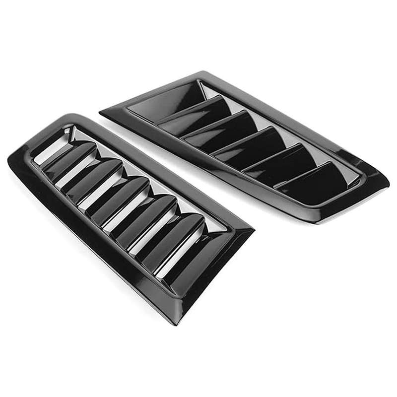 Gloss Black Hood Air Vent Grille for Focus Mk2 Bonnet Air Vent Hood Cover Air Vent Trim Panel