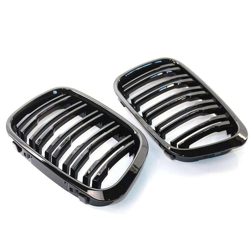 Gloss Black Front Kidney Double Line Grille Sport Grill for E46 3-Series 4 Door 1998-2001 5113820848