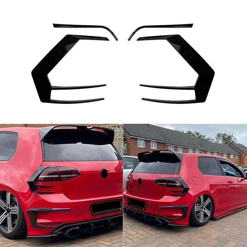 Gloss Black Rear Light Side Spoiler Spoiler Rear Wind Knife Exterior Modification for Golf 7 R400 20