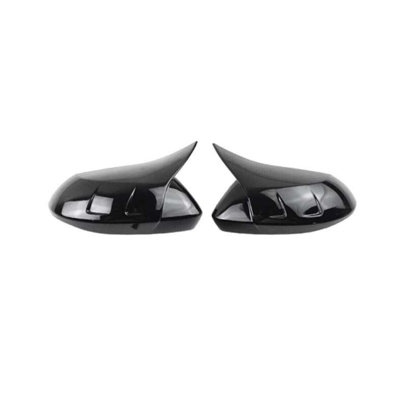 Gloss Black Ox Horn Side Door Rearview Mirror Cover Trim Cap for 2019-2023