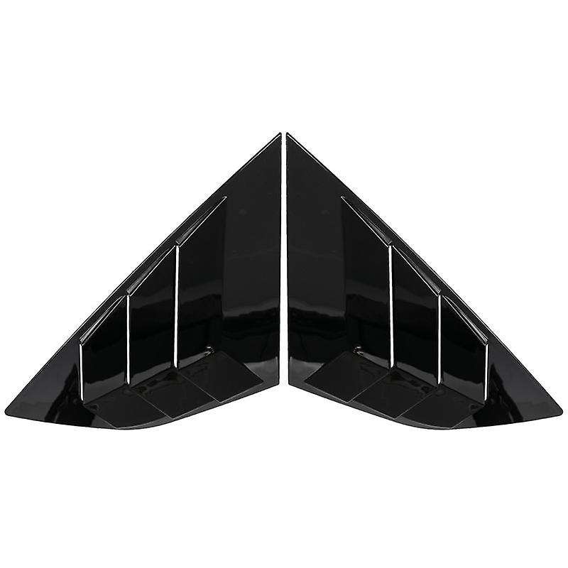 Gloss Black Rear Side Vent Quarter Window Louver Shutter Cover for Focus MK3 Hatchback 2012-2018