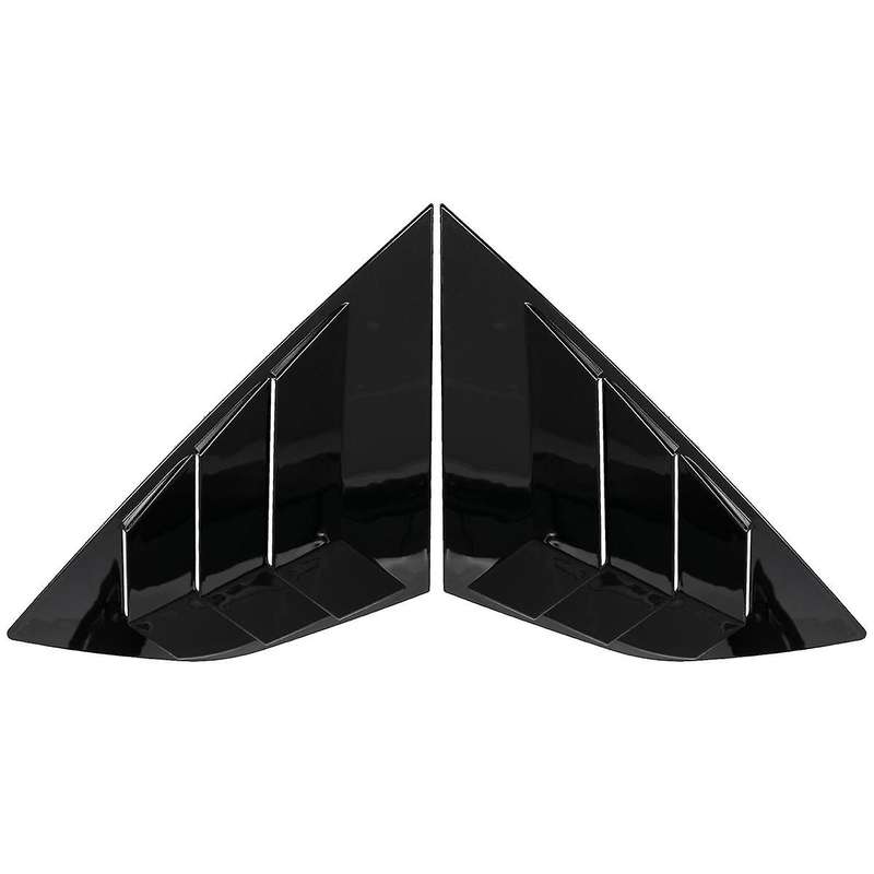 Gloss Black Rear Side Vent Quarter Window Louver Shutter Cover for Focus Mk3 St Hatchback 2012-2018