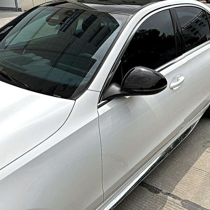 Gloss Black Side Door Rearview Mirror Cover Cap for C Class W206 2021 2022 Rear View Mirror Cover Tr