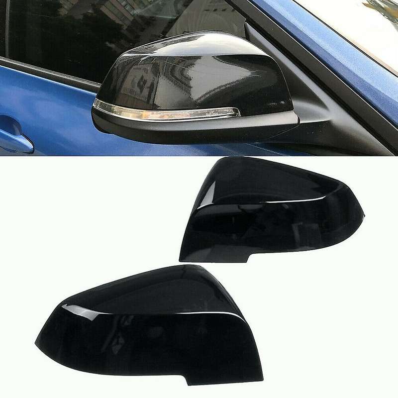 Gloss Black Rear View Side Door RearView Mirror Cover Caps Replacement for - F20 F22 F30 F31 F32 F33