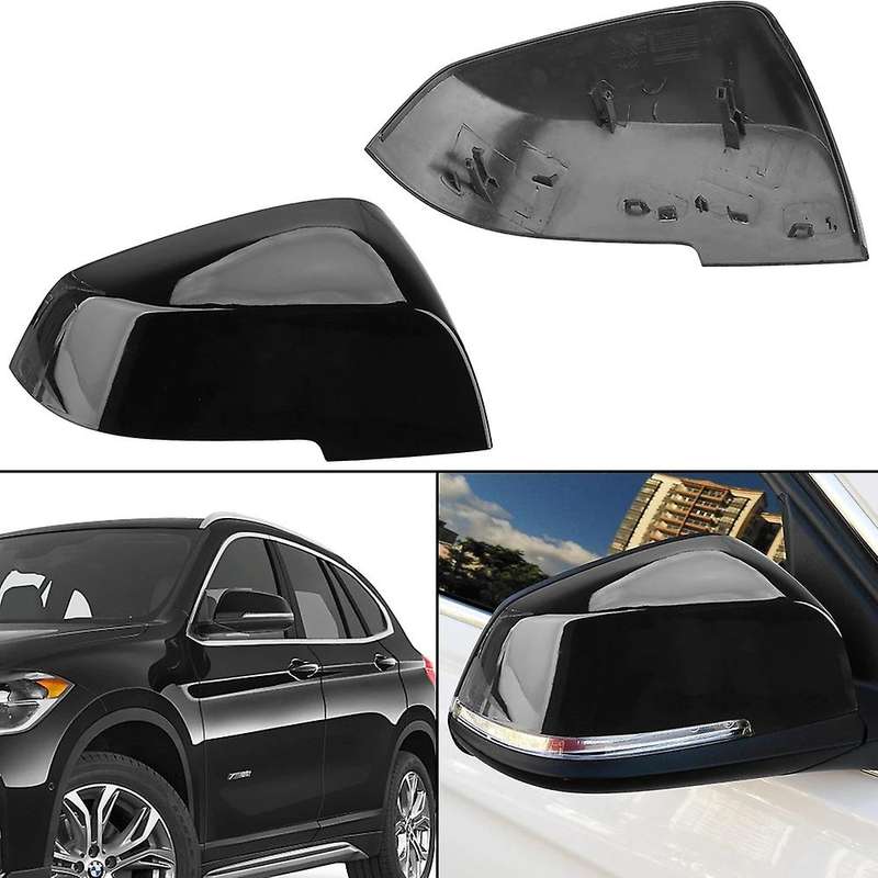 Gloss Black Rear View Side Door RearView Mirror Cover Caps Replacement for - F20 F22 F30 F31 F32 F33