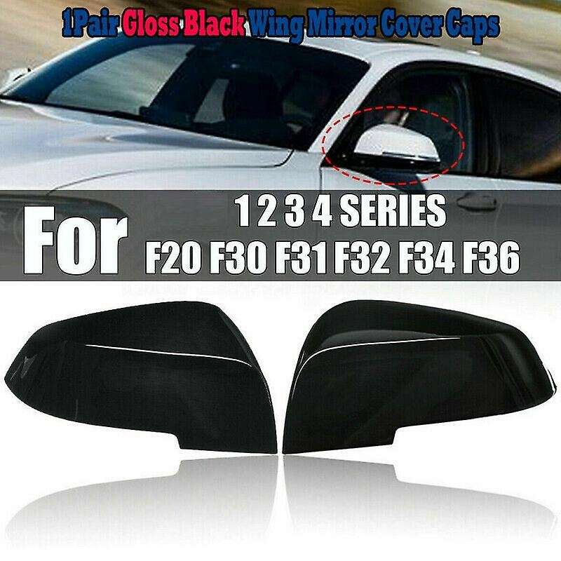 Gloss Black Rear View Side Door RearView Mirror Cover Caps Replacement for - F20 F22 F30 F31 F32 F33
