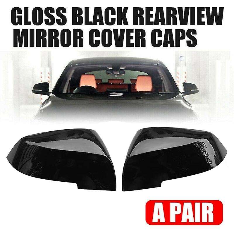 Gloss Black Rear View Side Door RearView Mirror Cover Caps Replacement for - F20 F22 F30 F31 F32 F33