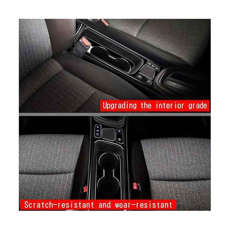 Glossy Black Car Center Console Water Cup Holder Decoration Cover Trim Stickers for Yaris 2021 2022