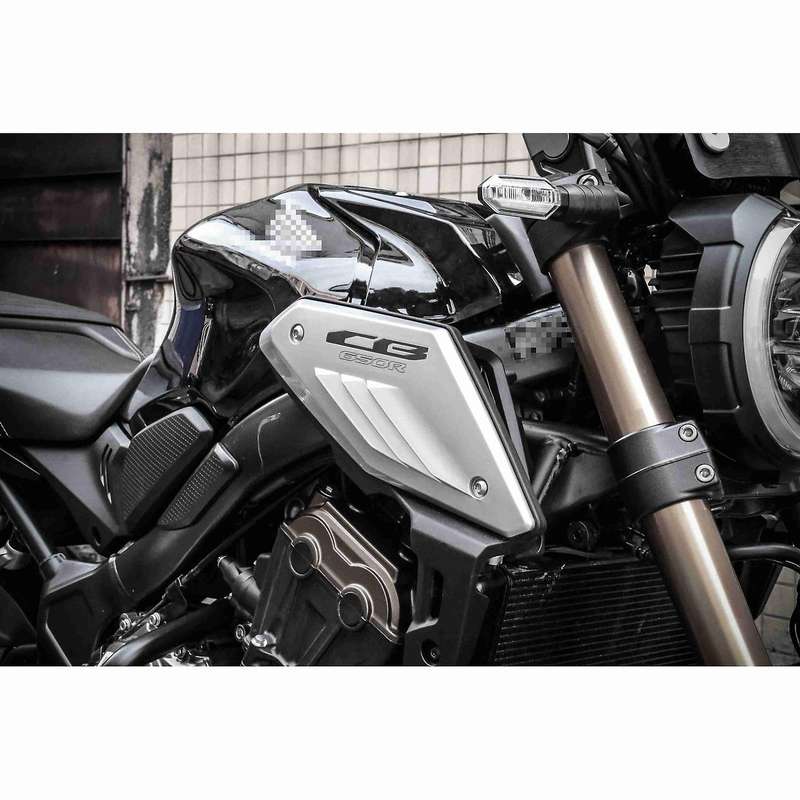 Gloss Silver Motorcycle Frame Side Panel Guard Cover Shell Intake Pipe Protector for CB650R 2019 202