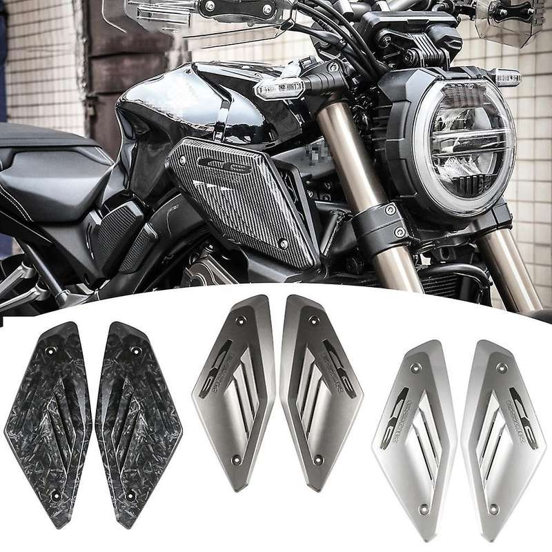 Gloss Silver Motorcycle Frame Side Panel Guard Cover Shell Intake Pipe Protector for CB650R 2019 202