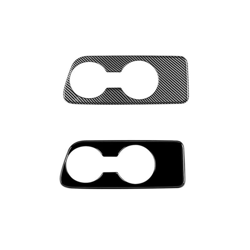 Glossy Black Car Center Console Water Cup Holder Decoration Cover Trim Stickers for Yaris 2021 2022