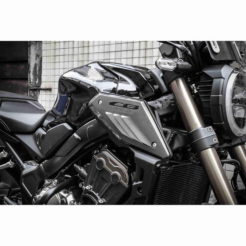 Gloss Grey Motorcycle Frame Side Panel Guard Cover Shell Intake Pipe Protector for CB650R 2019 2020