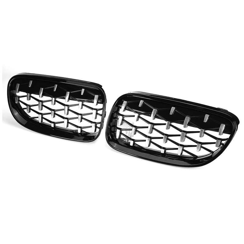 Gloss Black&Chrome Diamond Meteor Style Grille for 3 Series E92 E93 2010-2015 51137254969 5113725497