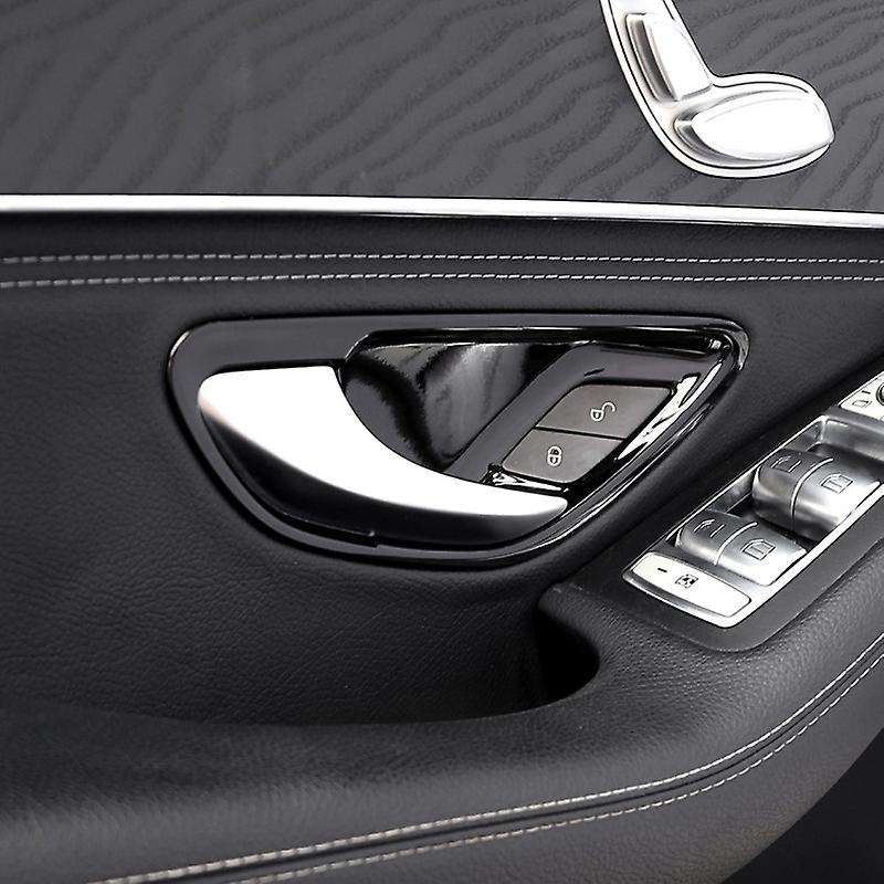 Glossy Black Car Door Handle Bowl Cover Trim for C E GLC Class W205 X253 GLC260L E3000L C200L 2015-2