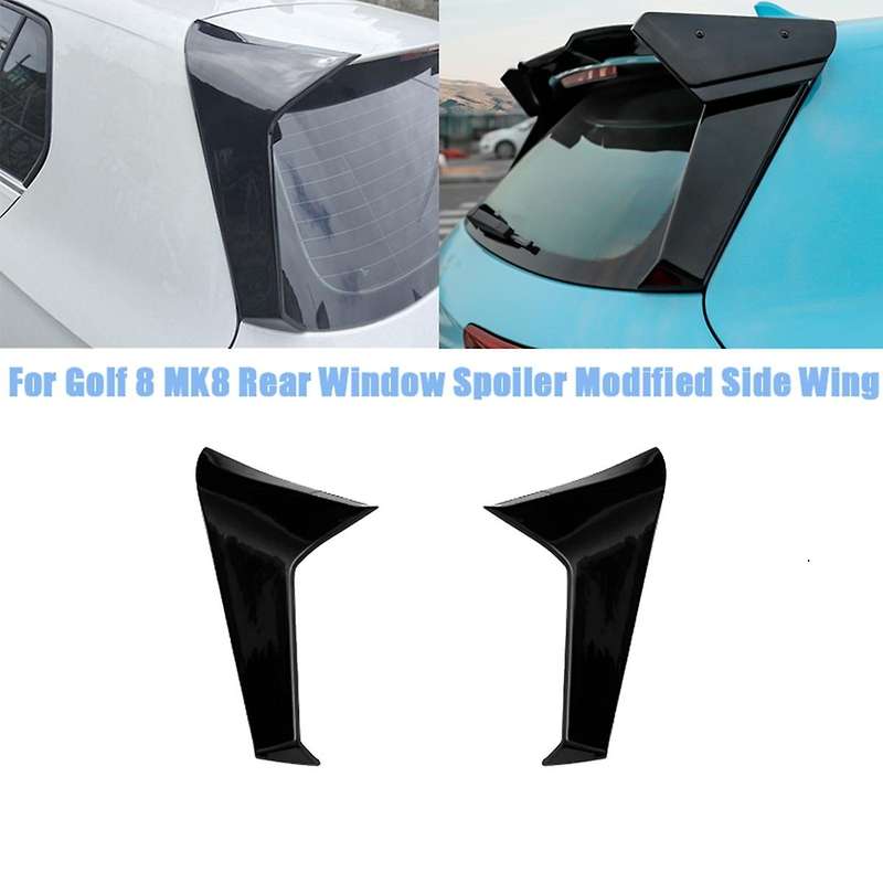 Glossy Black Car Rear Window Spoiler Side Spoiler Wing Trim for Golf 8 MK8 Accessories