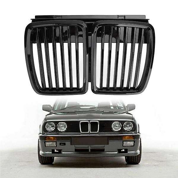 Glossy Black Car Front Bumper Kidney Grilles for  E30 Sedan/ 1982-1994 Replacement Racing Grilles