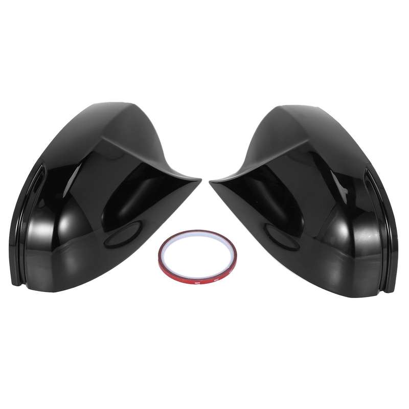 Glossy Black Car Rearview Mirror Cover Door Side Mirror Cover for Fit Jazz 2014-2020