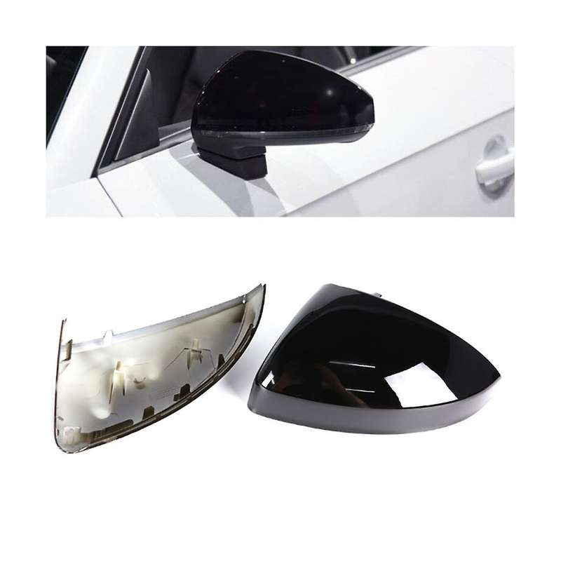 Glossy Black Car Side Door Rearview Mirror Cover Trim for Tt Tts Ttrs Mk3 R8 4s 2014-2023