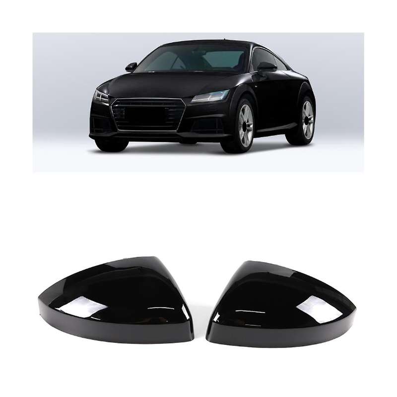 Glossy Black Car Side Door Rearview Mirror Cover Trim for Tt Tts Ttrs Mk3 R8 4s 2014-2023